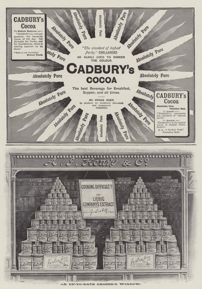 Page de publicités (gravure) - English School