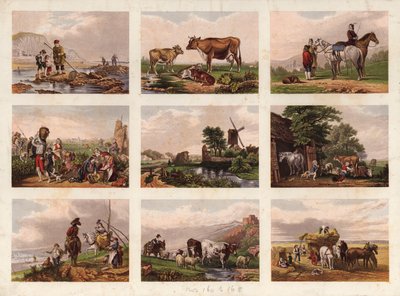 Page de découpes imprimées victoriennes - English School