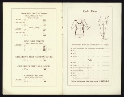 Pages du catalogue des célèbres chaussures de ballet de Milan de Gamba - English School