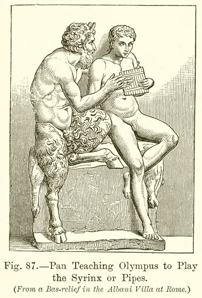 Pan enseignant Olympus à jouer de la syrinx ou des pipes - English School