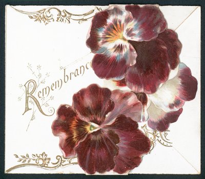 Pensées, carte de souvenir - English School