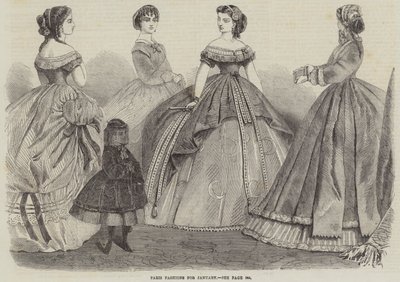 Modes parisiennes pour janvier (gravure) - English School