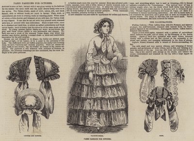 Modes parisiennes pour octobre (gravure) - English School