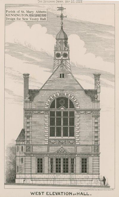 Paroisse de St Mary Abbotts, Kensington, design pour la nouvelle salle de la sacristie - English School
