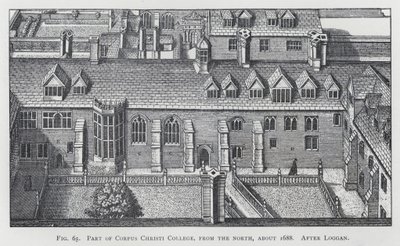 Partie du Corpus Christi College, du nord, vers 1688, d