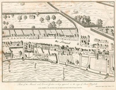Partie du Strand et Covent Garden, Londres, tels qu