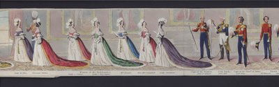 Partie du panorama du mariage de la reine Victoria, c.1840 - English School