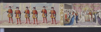 Partie du panorama du mariage de la reine Victoria, c.1840 - English School