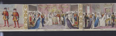 Partie du panorama du mariage de la reine Victoria, c.1840 - English School