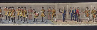 Partie du panorama du mariage de la reine Victoria, c.1840 - English School
