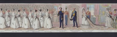 Partie du panorama du mariage de la reine Victoria, c.1840 - English School