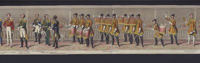 Partie du panorama du mariage de la reine Victoria, vers 1840 - English School