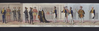 Partie du panorama du mariage de la reine Victoria, vers 1840 - English School