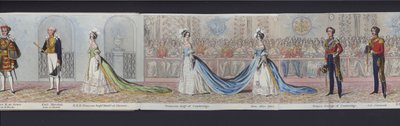 Partie du panorama du mariage de la reine Victoria, vers 1840 - English School