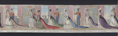 Partie du panorama du mariage de la reine Victoria, vers 1840 - English School