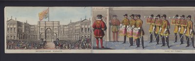 Partie du panorama du mariage de la reine Victoria, vers 1840 (aquatinte colorée à la main) - English School