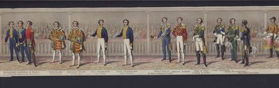 Partie du panorama du mariage de la reine Victoria, c. 1840 - English School