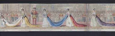 Partie du panorama du mariage de la reine Victoria, vers 1840 - English School