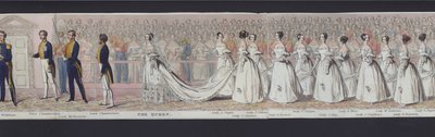 Partie du panorama du mariage de la reine Victoria, vers 1840 - English School