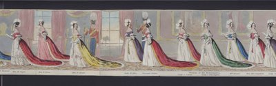 Partie du panorama du mariage de la reine Victoria, vers 1840 - English School