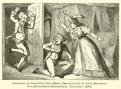 Partridge interrompant les protestations de Tom Jones à Lady Bellaston - English School