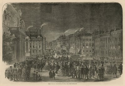Illuminations de paix à Waterloo Place - English School