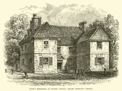 Résidence de Penn dans la rue Second, en dessous de Chestnut Street - English School