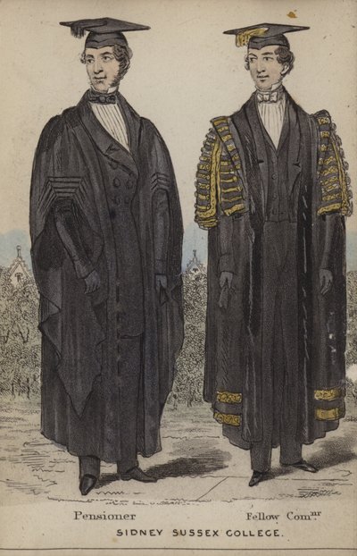 Pensionnaire, Fellow Commoner, Sidney Sussex College - English School