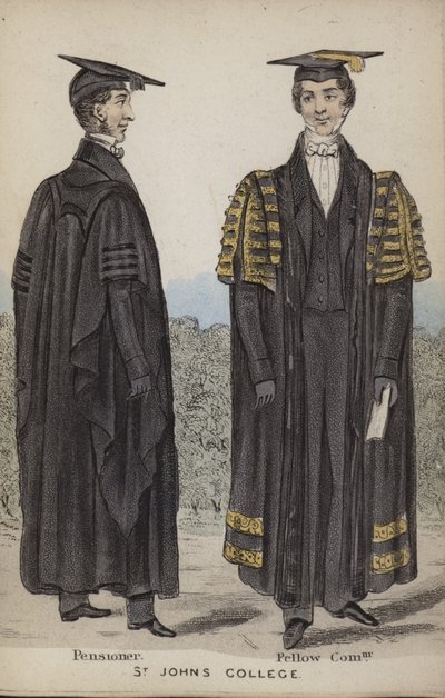 Pensionnaire, Fellow Commoner, St Johns College - English School