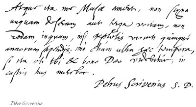 Peter Scriverius - English School