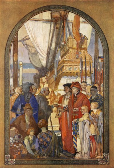 Philippe de Bourgogne présente une charte aux Marchands Aventuriers - English School