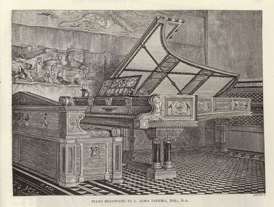 Piano appartenant à Lawrence Alma-Tadema - English School