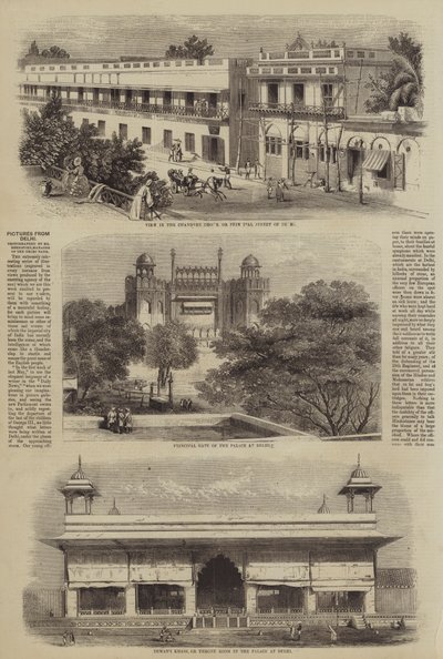 Images de Delhi (gravure) - English School