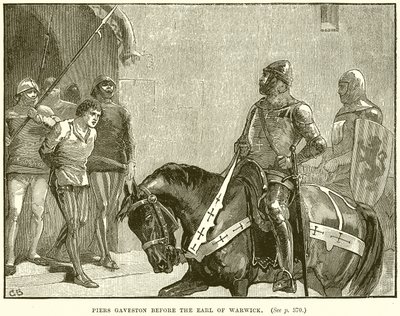 Piers Gaveston devant le comte de Warwick - English School