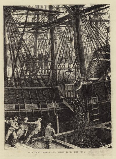 Mines et mineurs - Chargement du charbon dans le bassin - English School