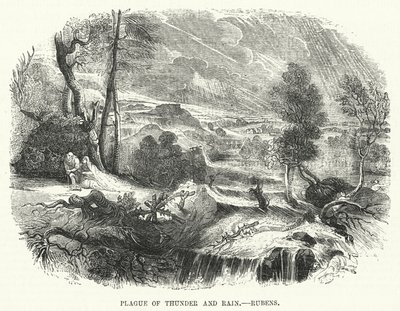 La peste du tonnerre et de la pluie, Rubens (gravure) - English School