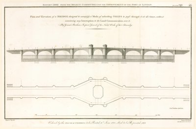 Plan pour un pont de Londres capable de laisser passer les navires - English School