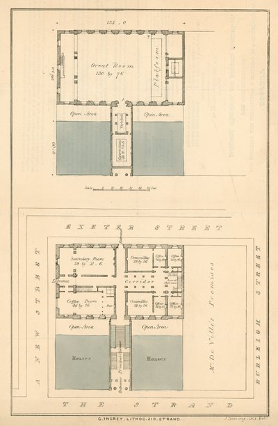 Plan des bâtiments au moment d