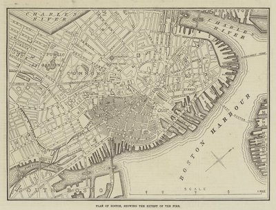 Plan de Boston, montrant l