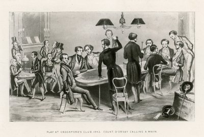 Jeu au Crockfords Club, 1843. Le comte D