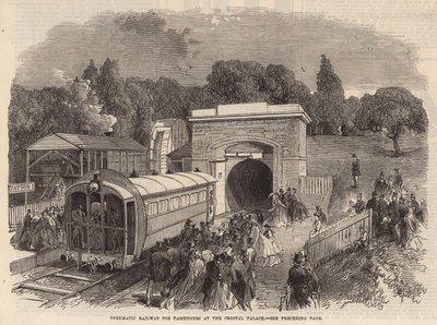 Chemin de fer pneumatique pour passagers au Crystal Palace - English School