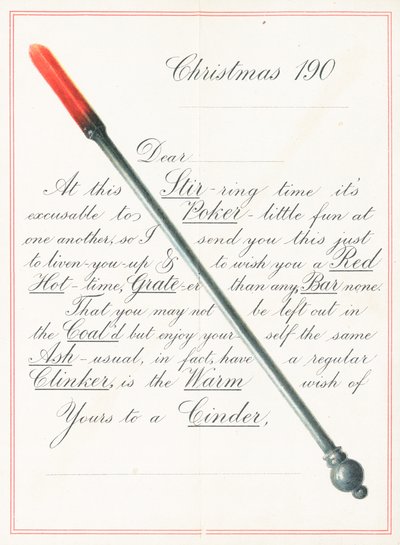 Poker, Carte de Noël - English School