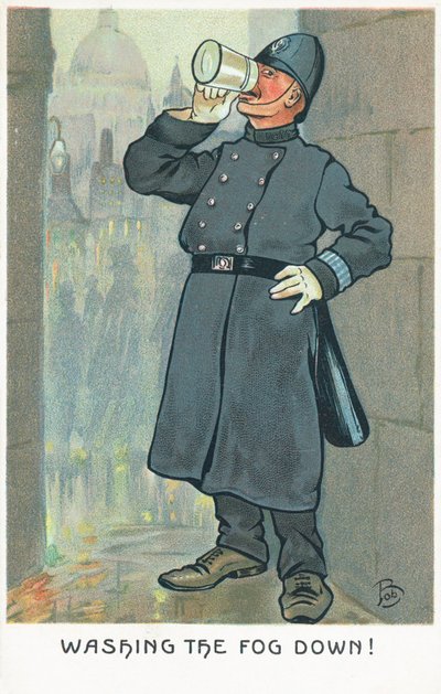 Policier buvant d