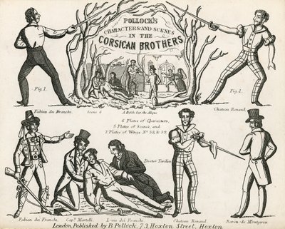 Personnages et scènes de Pollock dans Les Frères Corses - English School
