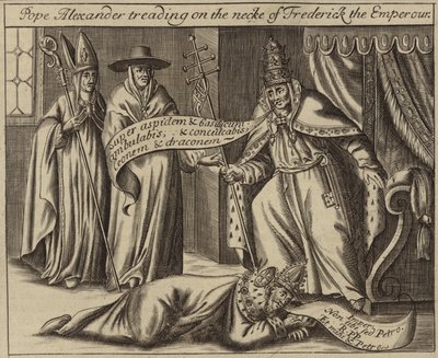 Le Pape Alexandre piétinant le cou de l