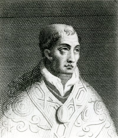 Pape Jean VIII (820-882) (gravure) - English School