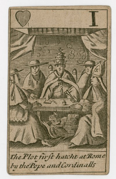 Carte à jouer du complot papiste - English School