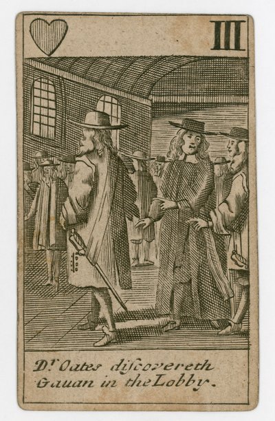 Carte à jouer du complot papiste - English School
