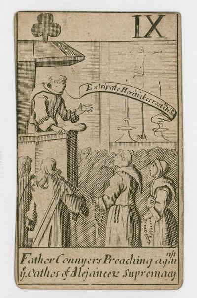 Carte à jouer du complot papiste - English School