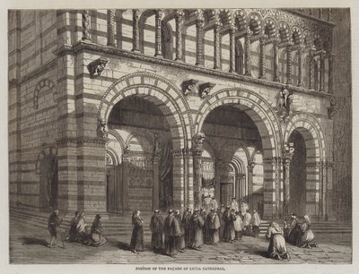 Partie de la façade de la cathédrale de Lucques - English School